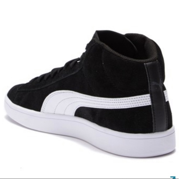 Puma | Men’s Smash V2 Mid Black Sneakers Size 8.5 - Picture 2 of 8